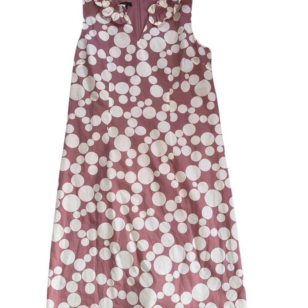 Talbots Pink and White Polka Dot Sleeveless Dress – Size 6P